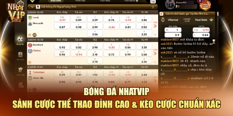 Bóng Đá Nhatvip – Sảnh Cược Thể Thao Đỉnh Cao & Kèo Cược Chuẩn Xác
