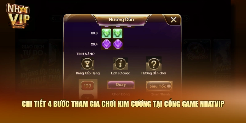 Chi tiết 4 bước tham gia chơi Kim Cương tại cổng game Nhatvip