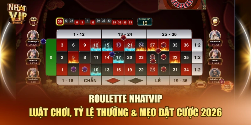 Roulette Nhatvip – Luật Chơi, Tỷ Lệ Thưởng & Mẹo Đặt Cược 2026 Roulette Nhatvip – Luật Chơi, Tỷ Lệ Thưởng & Mẹo Đặt Cược 2026